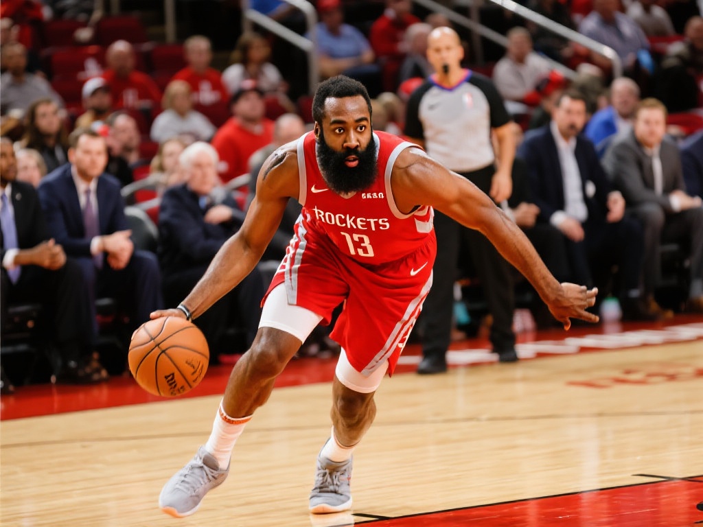 相比之下，虽然哈登同样表现不俗，但他在多